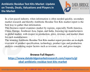 Antibiotic Residue Test Kits Market