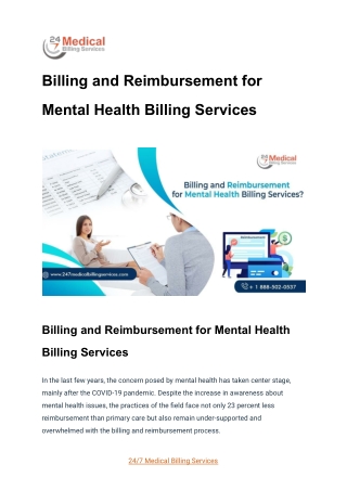 Billing and Reimbursement for Mental Health Billing Services