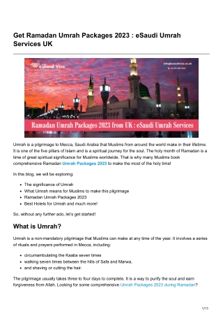 esaudivisa.co.uk-Get Ramadan Umrah Packages 2023 eSaudi Umrah Services UK