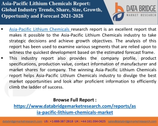 Asia-Pacific Lithium Chemicals Market-Chemical Material