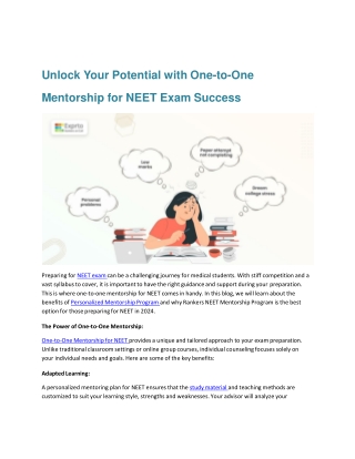 Unlock Your Potential with One-to-One Mentorship for NEET Exam Success