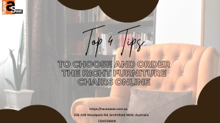 Top 4 Tips to Choose and Order the Right Furniture Chairs Online