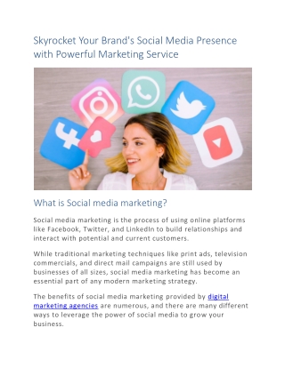 Skyrocket Your Brand's Social Media Presence with Powerful Marketing Service