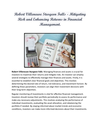 Mitigating Risk and Enhancing Returns in Financial Management.