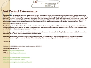 Pest Control Exterminator