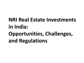 Ashish Aggarwal Discussing on NRI Real Estate Investments in India