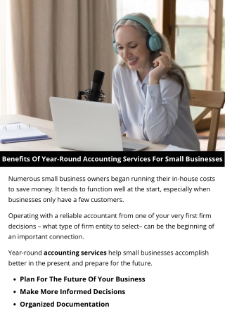 Benefits Of Year-Round Accounting Services For Small Businesses