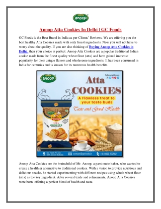 Anoop Atta Cookies In Delhi