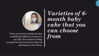 Varieties of 6-month baby cake that you can