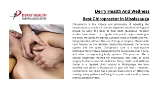 Derry Health And Wellness