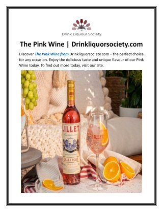 The Pink Wine  Drinkliquorsociety.com