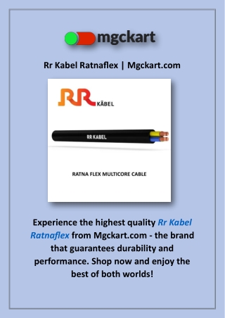 Rr Kabel Ratnaflex | Mgckart.com