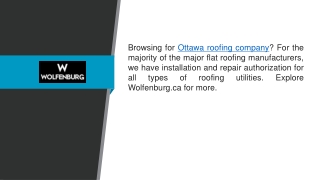 Ottawa Roofing Company Wolfenburg.ca