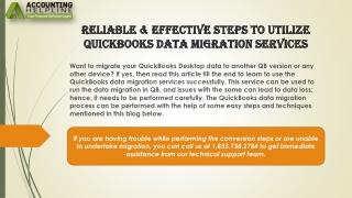 An easy guide to troubleshoot QuickBooks Data Migration Service