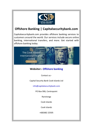Offshore Banking Capitalsecuritybank.com