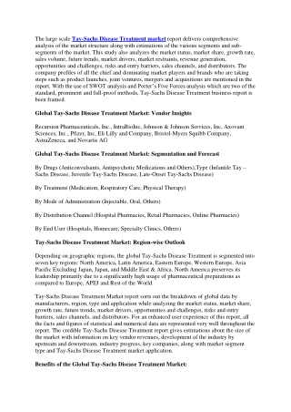 Tay-Sachs Disease Treatment Market