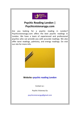 psychic reading London