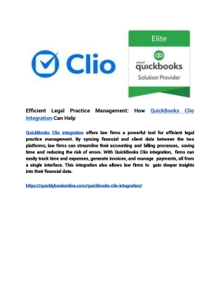 Efficient Legal Practice Management_ How QuickBooks Clio Integration Can Help