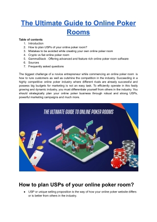 The Ultimate Guide to Online Poker Rooms