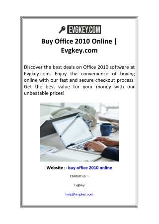 Buy Office 2010 Online  Evgkey.com