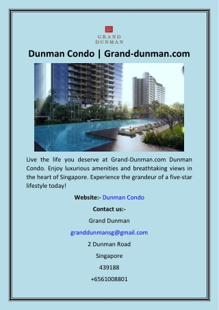 Dunman Condo  Grand-dunman