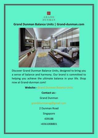 Grand Dunman Balance Units  Grand-dunman