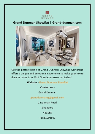 Grand Dunman Showflat  Grand-dunman