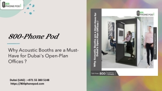 Acoustic Booths are a Must-Have for Dubai's Open-Plan Offices