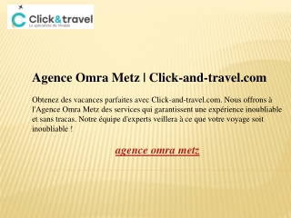 Agence Omra Metz  Click-and-travel.com