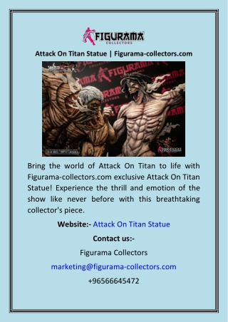 Attack On Titan Statue  Figurama-collectors