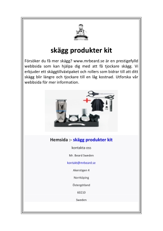 skägg produkter kit