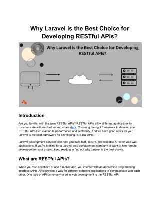 Why Laravel is the Best Choice for Developing RESTful APIs?