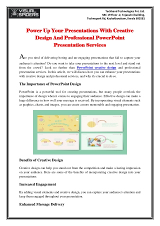 Power Up Your Presentations With Creative Design