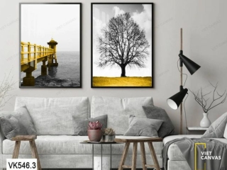 Tranh treo tường nghệ thuật trang trí quán cà phê