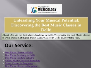 Unleashing Your Musical Potential Discovering the Best Music Classes in Delhi