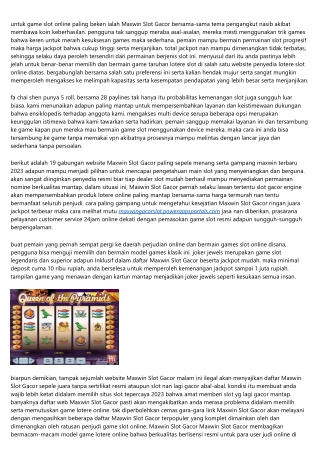 Maxwin Slot Gacor > Daftar Web Maxwin Slot Gacor Online Paling Baru Mudah Menang