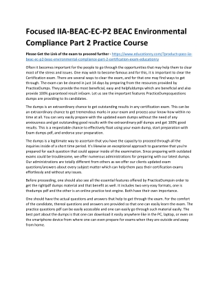 IIA-BEAC-EC-P2 BEAC Environmental Compliance Part 2