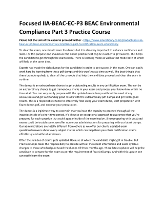 IIA-BEAC-EC-P3 BEAC Environmental Compliance Part 3