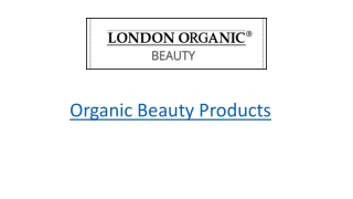 Organic Beauty Products