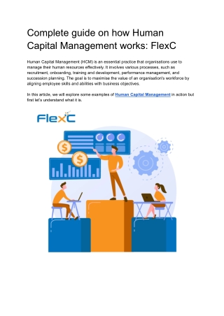 Complete guide on how Human Capital Management works - FlexC