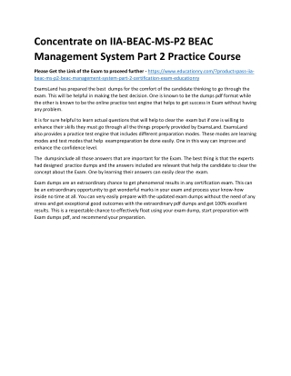 IIA-BEAC-MS-P2 BEAC Management System Part 2