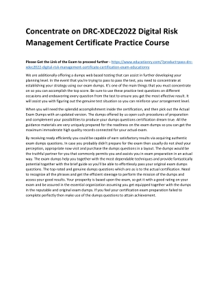 DRC-XDEC2022 Digital Risk Management Certificate