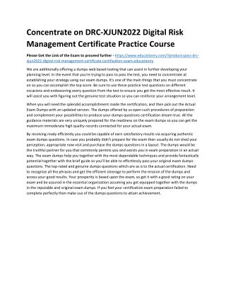 DRC-XJUN2022 Digital Risk Management Certificate