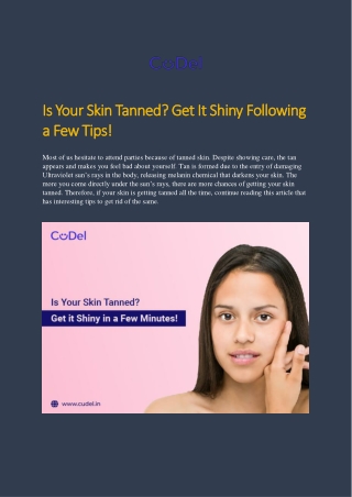 CuDel - Is Your Skin Tanned? Get Itour-skin-tanned-get-it-shiny-in-a-few-minutes