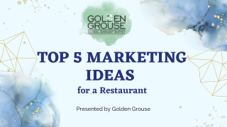 Top 5 Marketing Ideas for a Restaurant