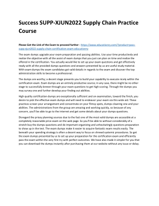 SUPP-XJUN2022 Supply Chain