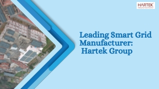 Hartek Group as a Leading Smart Grid Manufacturer