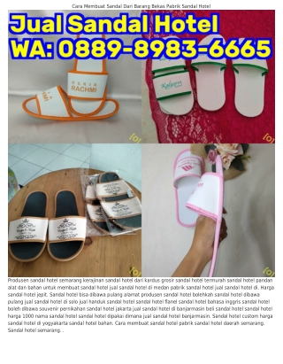 088ᑫ·8ᑫ8౩·ϬϬϬ5 (WA) Jual Sandal Hotel Terdekat Grosir Sandal Hotel