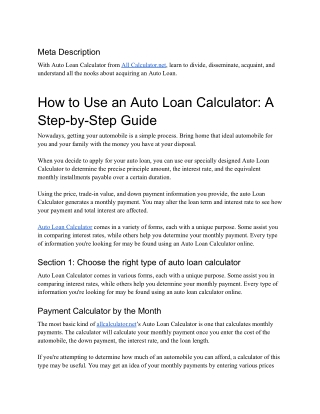 How to Use an Auto Loan Calculator_ A Step-by-Step Guide