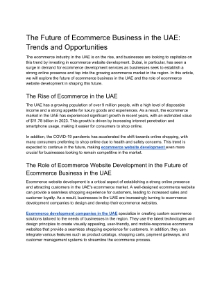 The Future of Ecommerce Business in the UAE_ Trends and Opportunities